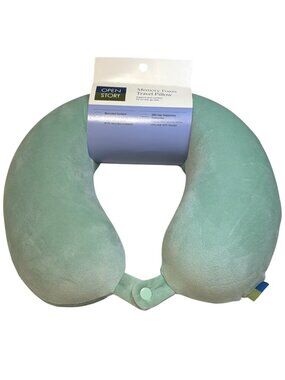 Memory Foam Travel Pillow Green New